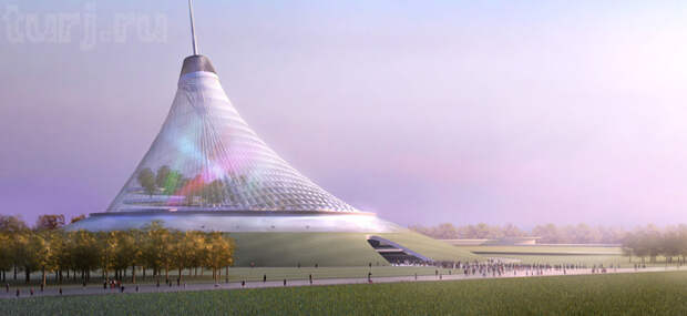 Казахстан, Астана, ТРЦ Хан Шатыр, торгово-развлекательный центр в Астане, проекты Нормана Фостера, шанский шатер, лучшие экоздания мира, достопримечательности Астаны, шопинг в Астане, развлечения в Астане, современная архитектура