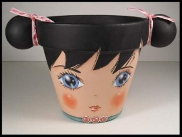 Cute painted terra cotta pot