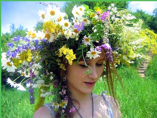 Лето... венок, девушки, своими руками, цветы