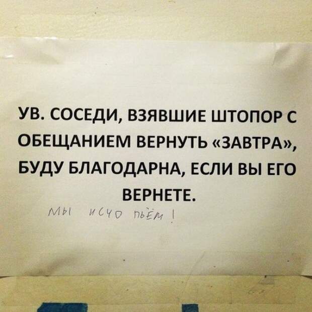 веселые записки от соседей (5)