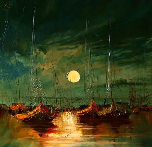 "Владеет морем полная луна..." Польская художница Justyna Kopania. Лунные пейзажи