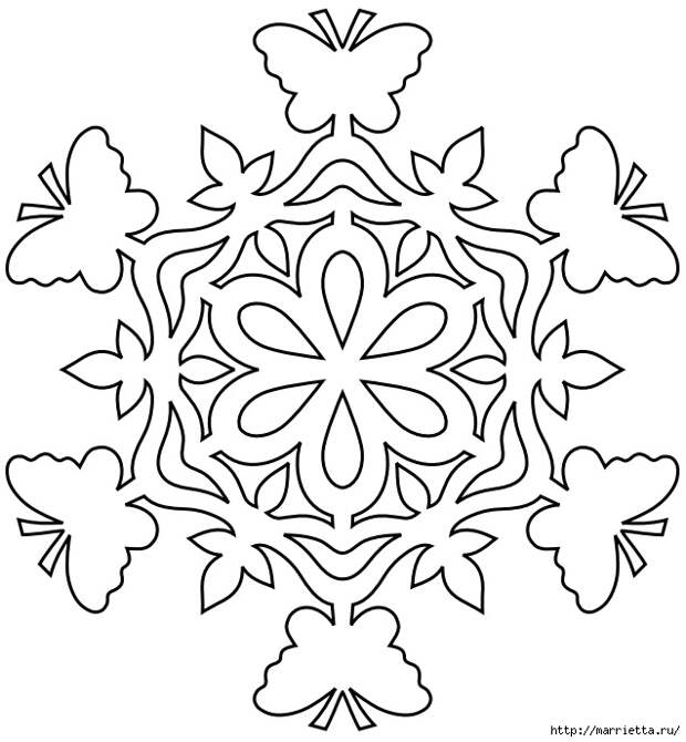 шаблоны снежинок из бумаги (20) (637x689, 174Kb)