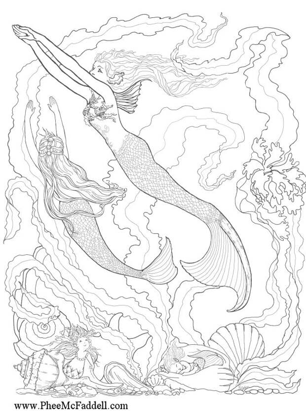 Enchanted Designs Fairy & Mermaid Blog: Free Fairy Fantasy Coloring Pages by Phee McFaddell: 