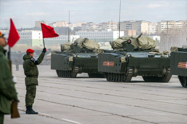 Наземная репетиция Парада Победы парад победы, репетиция, техника, фоторепортаж