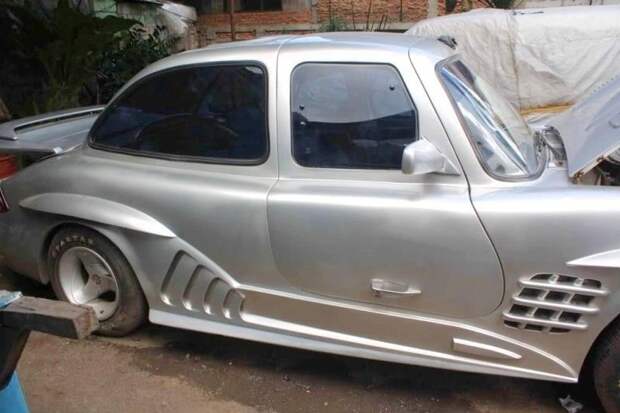 Самодельный Mercedes-Benz Gullwing из старого седана Mercedes Gullwing, gullwing, mercedes, mercedes-benz, mercedes-benz 300sl, реплика, своими руками