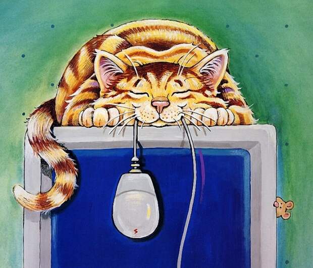 Коты-котики,теплые животики... Художник Гэри Паттерсон (Gary Patterson) (114 картинок)