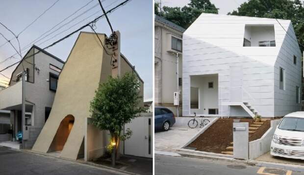 На улицах японских городов встречаются и вовсе причудливые строения.