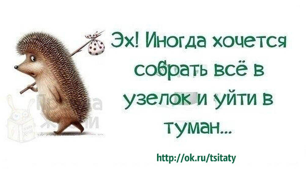 Уйду в туман. Хочется собрать всё в узелок и уйти. Хочется собрать в узелок. Хочется взять узелок и уйти в туман. Собрать узелок и уйти в туман.