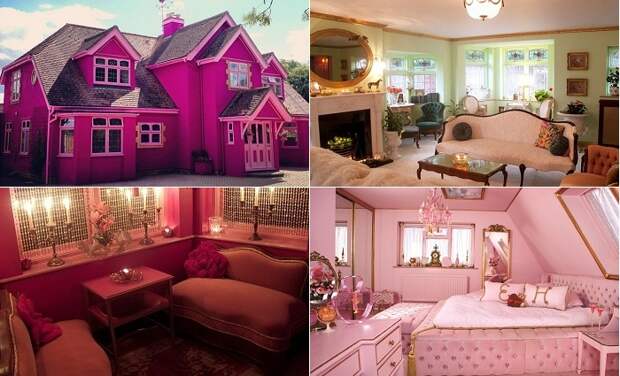 Розовый домик Барби.