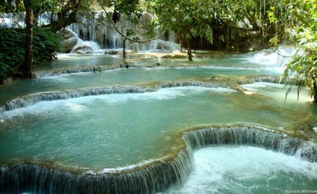 Водопад Куанг Си, Лаос. водопад, природа, факты