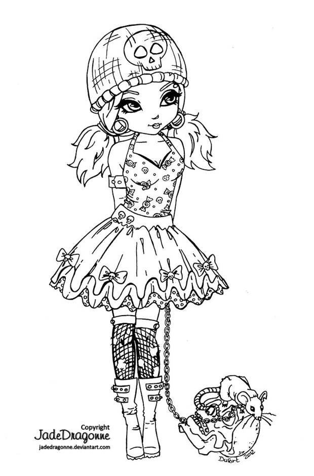 Gothic Lolita -Lineart by *JadeDragonne on deviantART: 