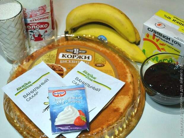Торт с бананами Торт с бананами
