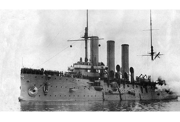 Крейсер «Диана» на учениях, 1908-1917 годы