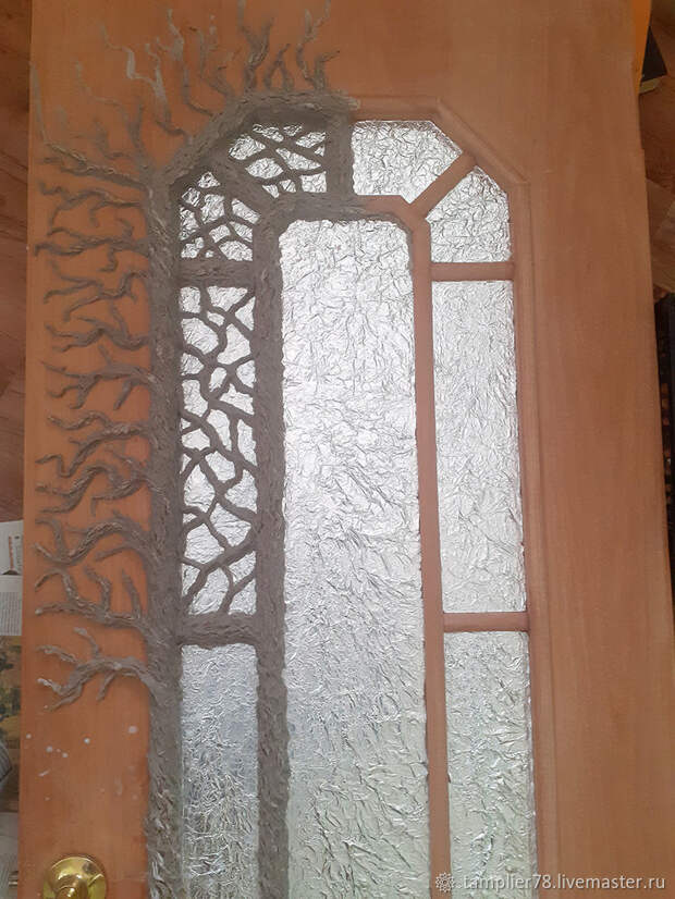 Декор двери в эльфийском стиле из папье-маше, фото № 13