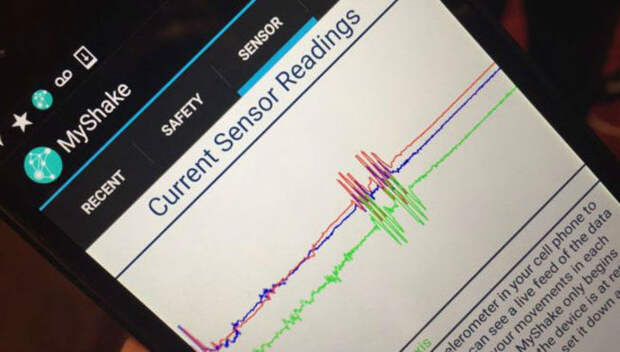Бесплатное приложение MyShake, разработанное в лаборатории Университета Беркли превратит смартфон в мини-сейсмограф