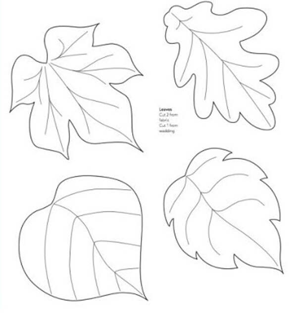 Шаблоны листьев для вырезания