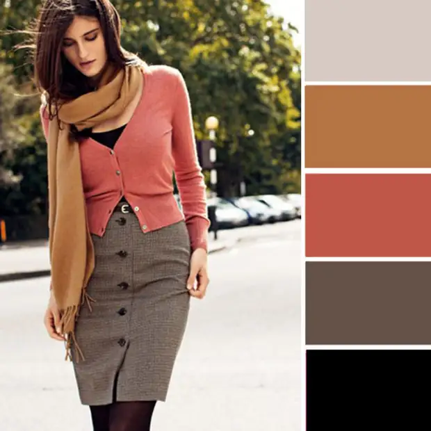 С каким цветом сочетается светло коричневый цвет в одежде для женщин фото