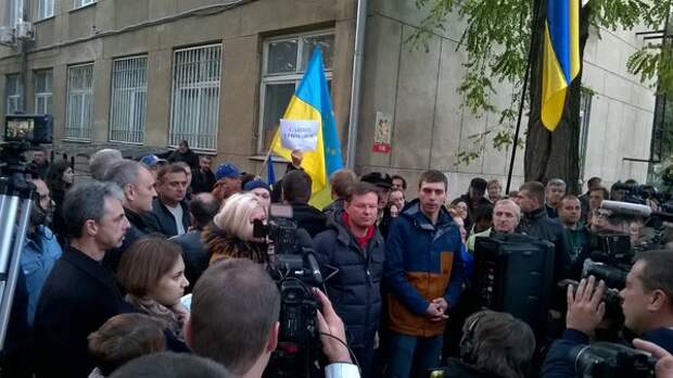 Митинг против фальсификации итогов выборов в Одессе 28 октября 2015 года