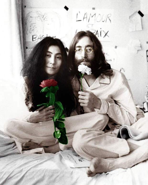 Джон Леннон и Ёко Оно. Фото / John Lennon & Yoko Ono. Photo 