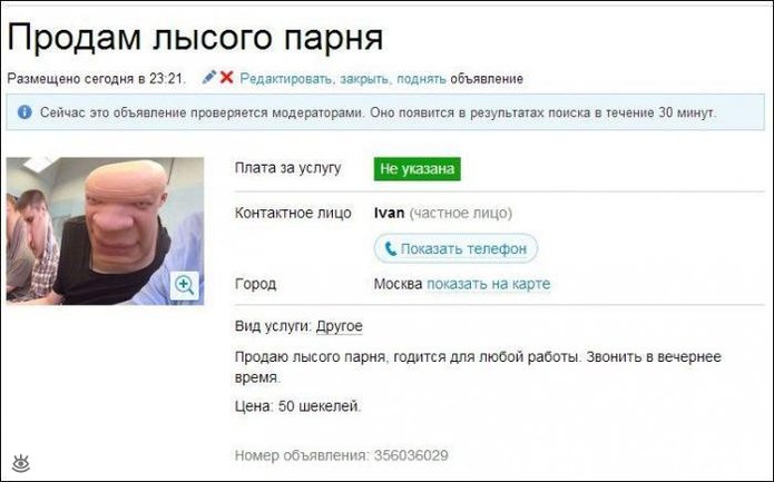 Курьёзные объявления из сети 19