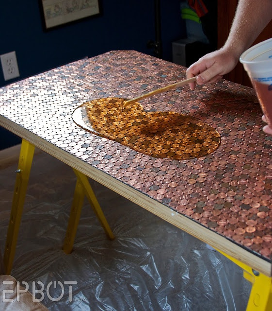 Столик из монет (Diy)