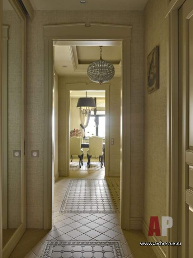 Фото интерьера коридора небольшой квартиры в стиле фьюжн