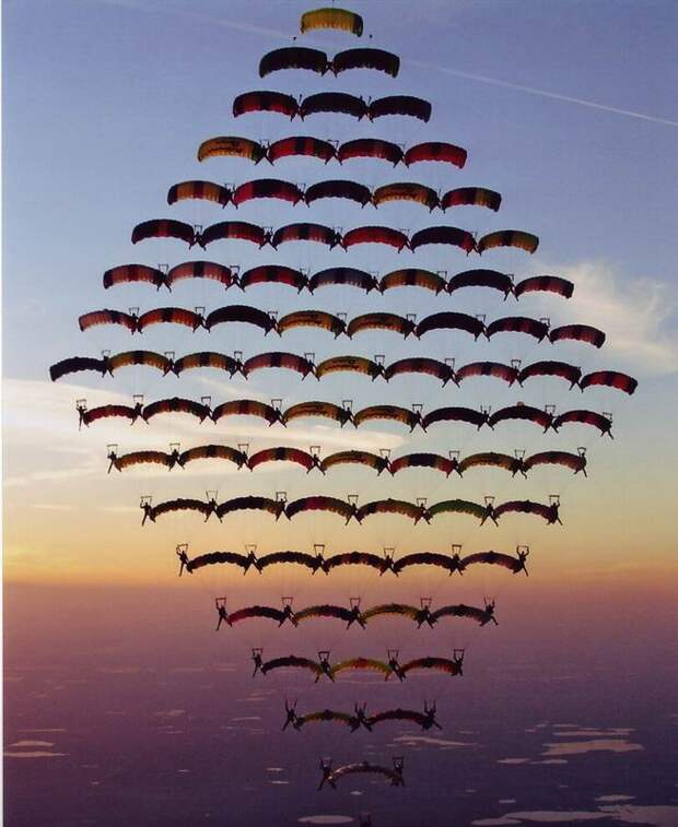 parachutes04 Самые впечатляющие фигуры парашютного спорта
