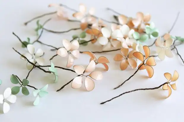 Венок из весенних цветов или вторая жизнь лаков для ногтей., фото № 25