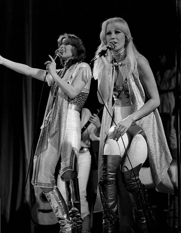 Черно-белые фотографии группы ABBA