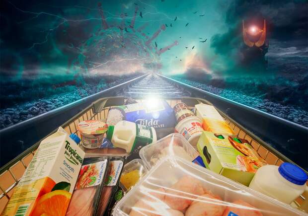 Продуктовая дрезина РЖД. Продовольствие едет в регионы по железным дорогам, минуя очаги распространения CОVID-19