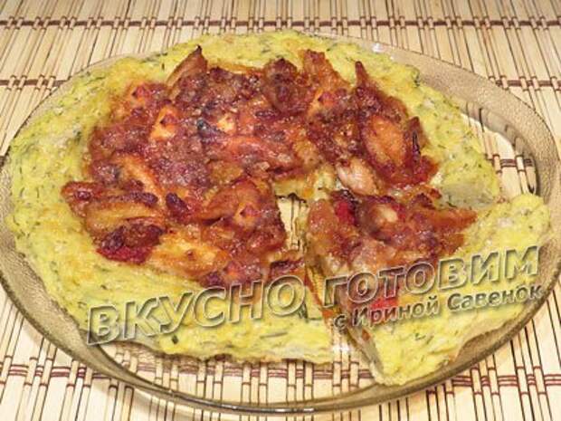 Картофельное гнездо с курицей
