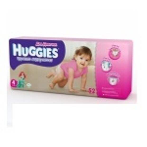 Трусики-подгузники Huggies Little Walkers для девочек 4 (9-14 кг) 52 шт