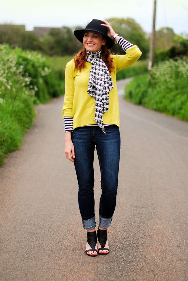 How to Style Lime Green | With Black & White & Denim