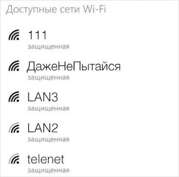 15 креативных названий Wi-Fi-сетей от наших соотечественников (15 фото)