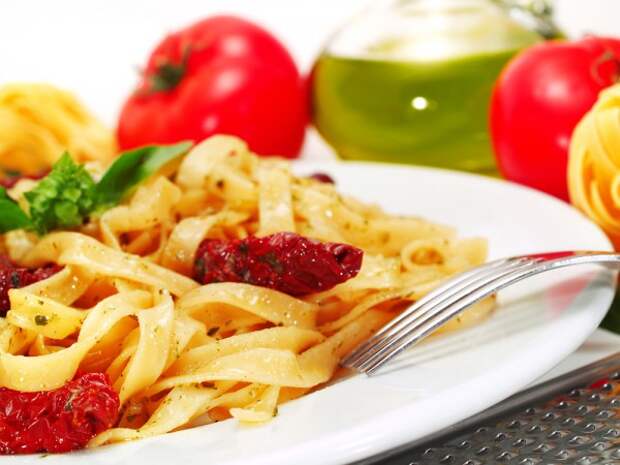 Паста с курицей и вялеными помидорами Паста с курицей и вялеными помидорами