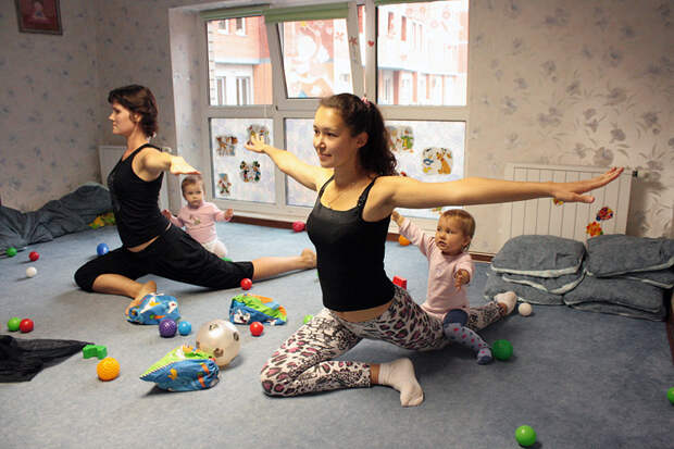 Фото: восстановление после родов тренировки mama+baby Active mama!