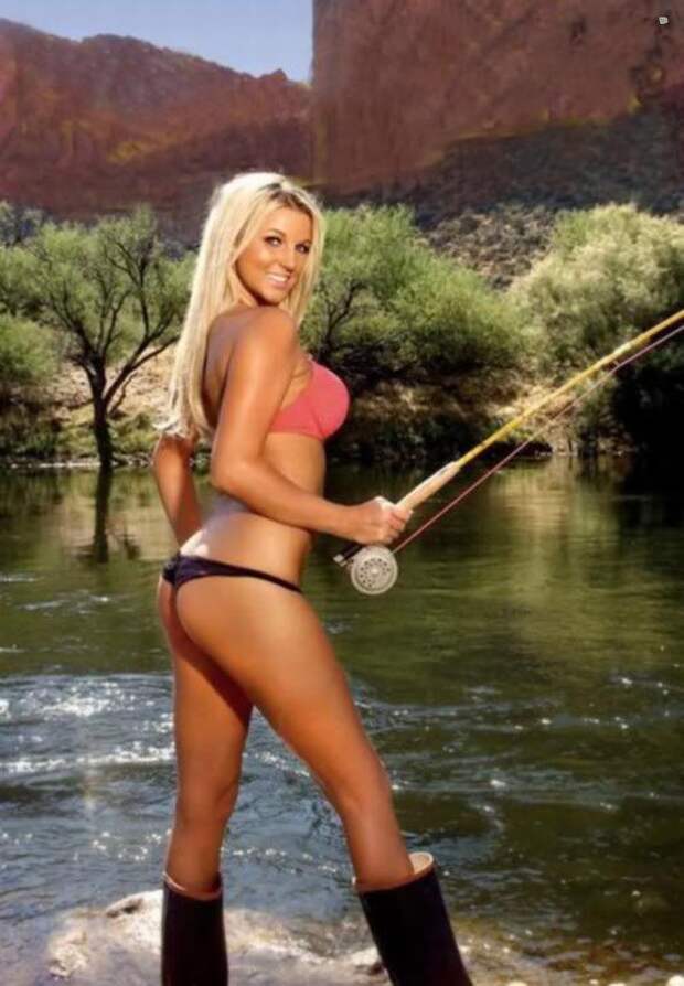 Девушка на рыбалке