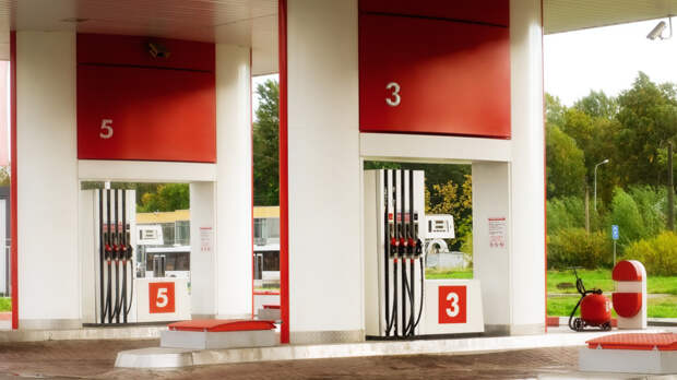 Empty petrol station