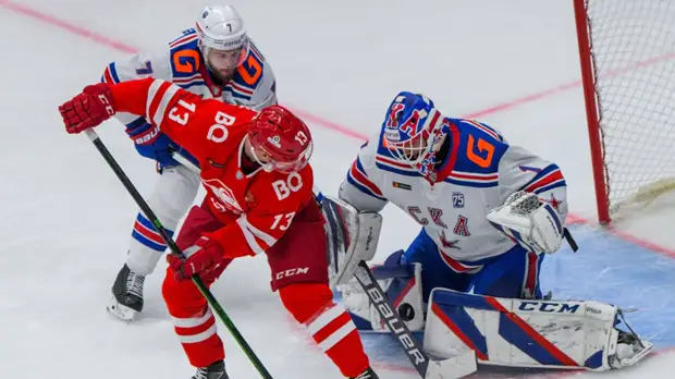 Шайба Хохлачёва в овертайме принесла победу «Спартаку» в матче со СКА