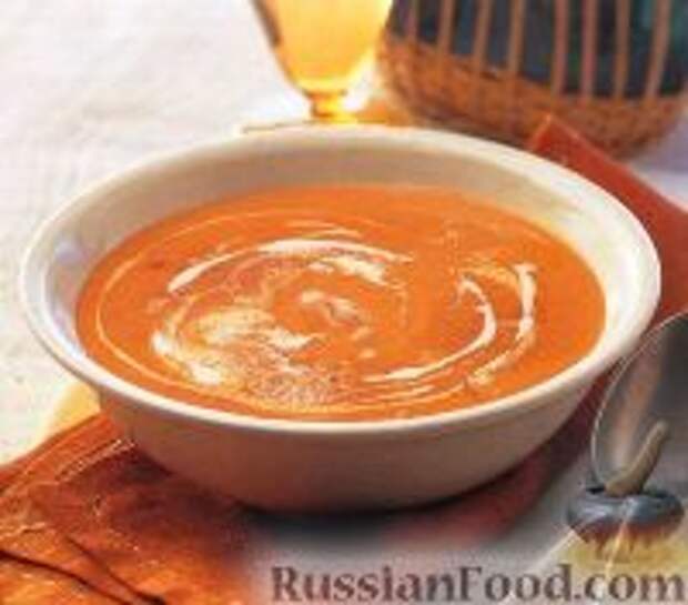 Фото к рецепту: Суп-пюре с лобстером и рисом