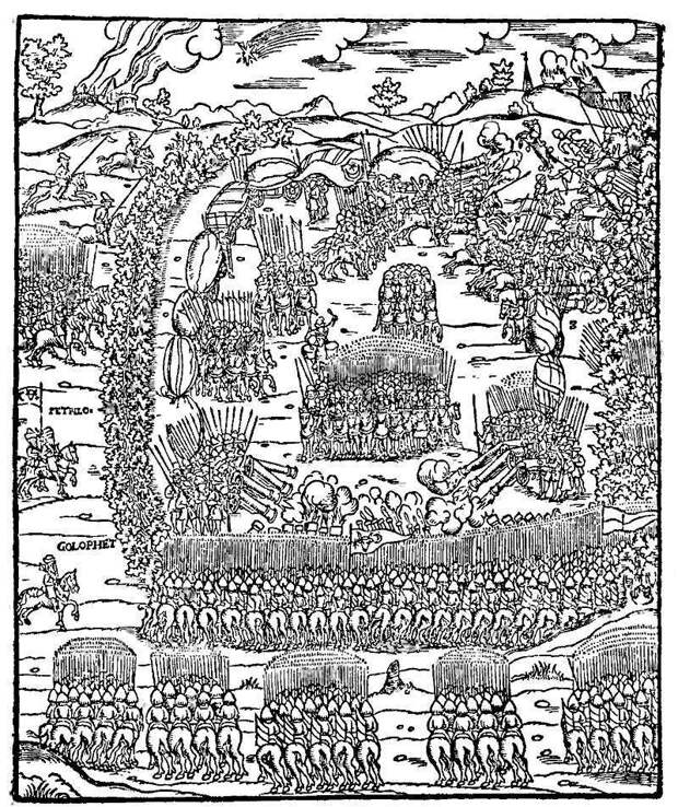 Битва на гравюре 1564 года в издании «Хроники» Бельского. Историографическая ценность этого изображения низкая. Czołowski - Комета над Покутьем | Военно-исторический портал Warspot.ru