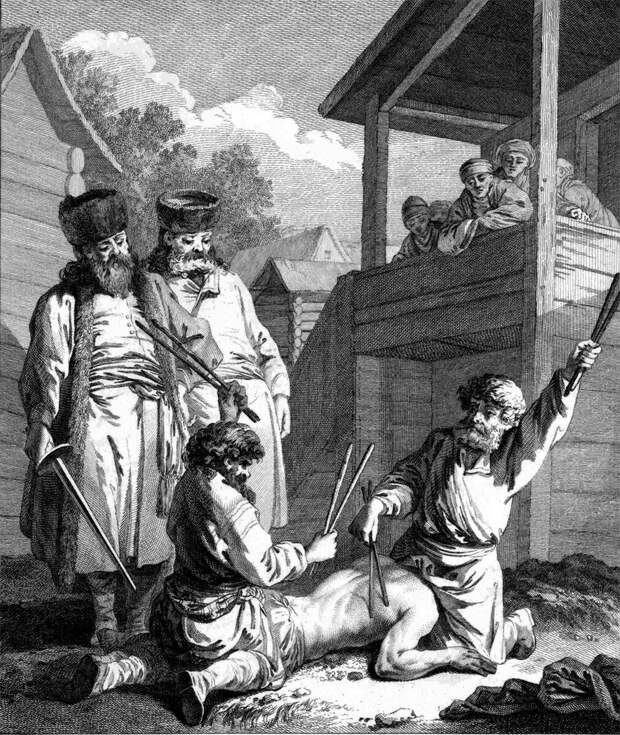 Наказание батогами. Public domain