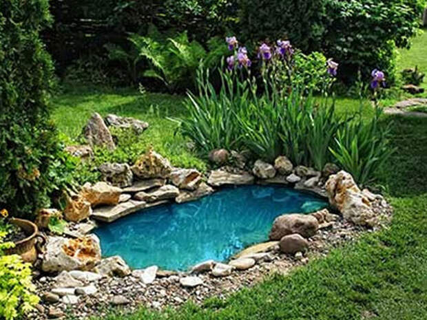 Небольшой пруд в саду - Стоковое фото alan64 #5087346