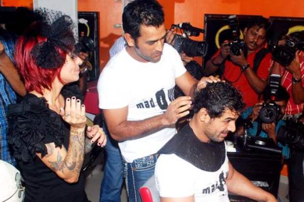 MS Dhoni and John Abraham styled by Sapna