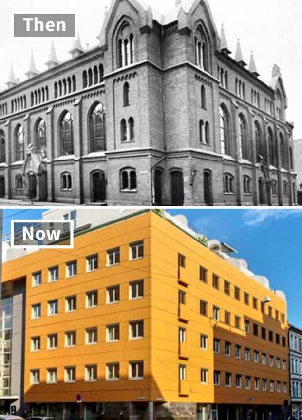 В 1970-х гг. старинное здание превратилось в безликую коробку (Осло, Норвегия). | Фото: awesomeinventions.com.