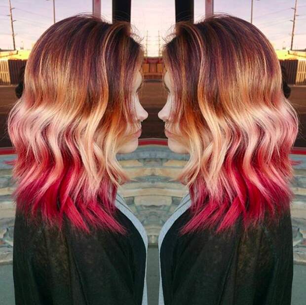 Волосы цвета заката,  Sunset hair