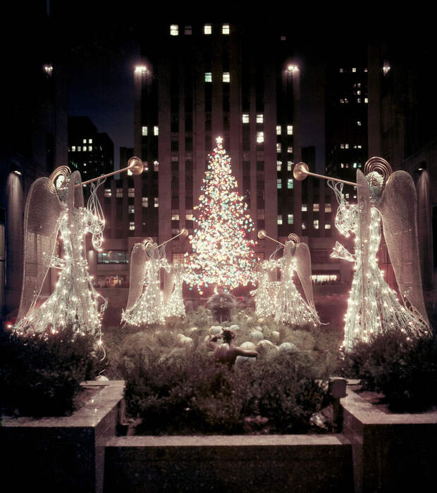 Рождественские деревья в Rockefeller Center сквозь года