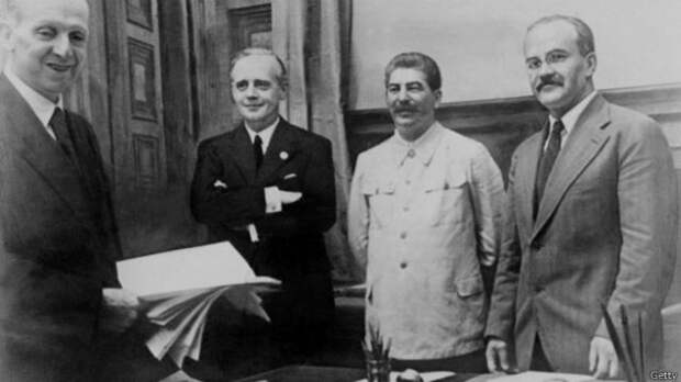 Подписание пакта Молотова-Риббентропа 23 августа 1939 г.