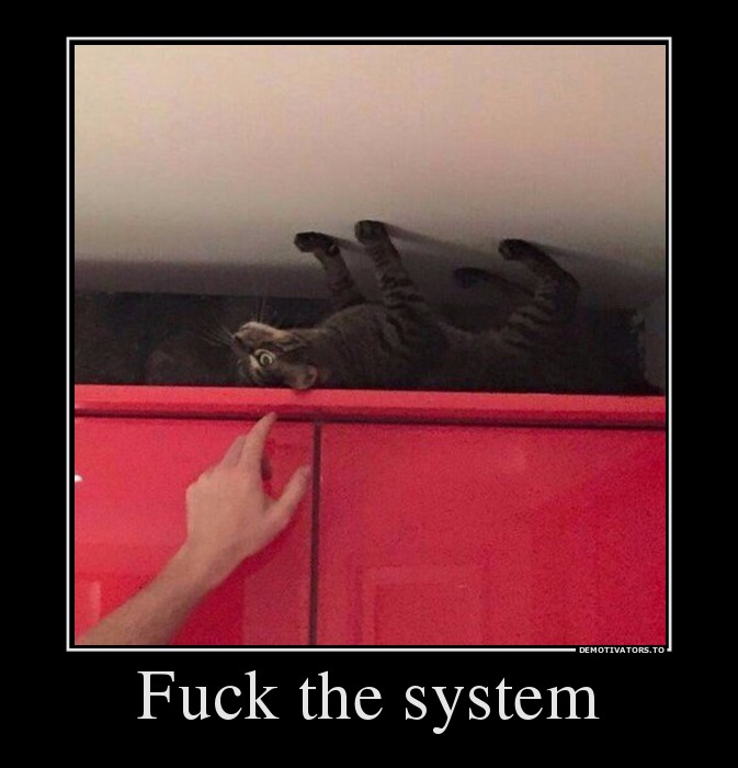 Fuck the system Fuck the system демотиватор, юмор