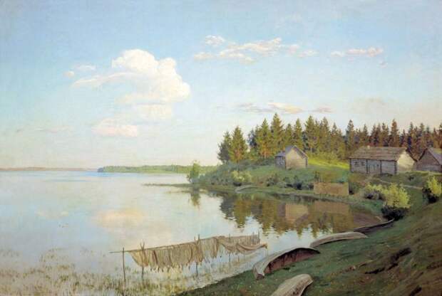 Левитан - На озере. 1893